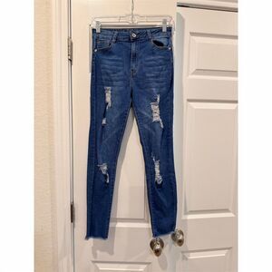 Blue Republic Women's Distressed High-Rise Skinny Jeans Size 9 Blue